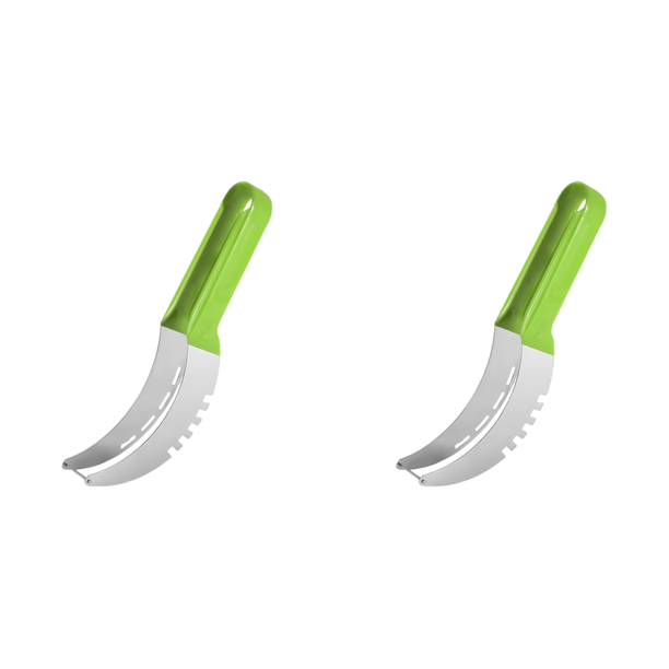 Cortador Sandía Inoxidable Con Antideslizante Divisor Frutas () Verde