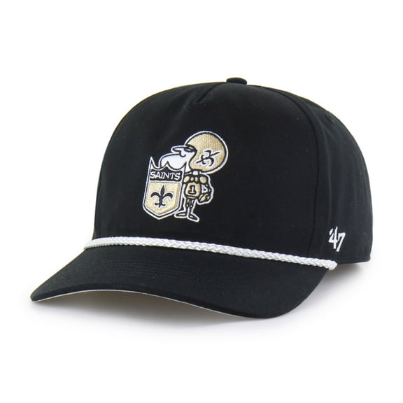 Men's '47  Black New Orleans Saints Rope Hitch Adjustable Hat