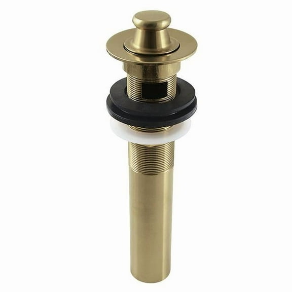 Kingston Brass KB3007 17 ga Lift & Turn Sink Drain with Overflow, Brushed Brass