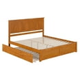 thumbnail image 2 of AFI Nantucket King Wood Platform Bed with Footboard and Twin XL Trundle, Light Toffee, 2 of 6
