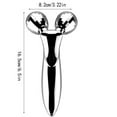 thumbnail image 3 of Fiudx Rodillo Facial, Herramienta Facial 3D Antiedad, Masajeador para Piel Elástica, Rutina de Belleza Diaria, Cuidado de Piel Sensible, Diseño Compacto para Viajes, Tecnología de Perlas Ergonómicas, 3 of 6