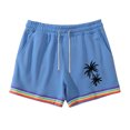 thumbnail image 3 of CONZONE Mens Casual Shorts Elastic Waist Summer Shorts for Men Hawaii Graphic Y2K Lightweight Loose Fit Vacation Beach Shorts With Pockets, 3 of 4