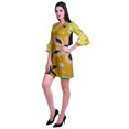 thumbnail image 3 of Moomaya Womens Imprimé Courte Robe Cloche Manches Robes de Décalage pour les Femmes Occasionnels Vêtements d'Été, 3 of 6