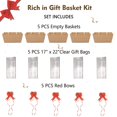 thumbnail image 3 of Kit de Cestas para Regalos Funsky Kraft con 5 Cestas, 5 Bolsas para Envolver y 5 Lazos, 3 of 7