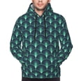 thumbnail image 2 of Bingfone Green Vintage Peacock Men's Drawstring Hoodie Long Sleeve Pocket Sweatshirts-X-Large, 2 of 6