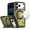 Midnight Green, variant on For Apple iPhone 18 Pro Loop Hybrid with [Magnetic Ring Circle] 360 degrees Rotational Kickstand Case Cover - Midnight Green