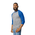 thumbnail image 3 of Gildan Heavy Cotton Three-Quarter Sleeve T-Shirt for Men’s GR57 Raglan Long Sleeve Shirt in Assorted Colors, Pack 4 2XL, 3 of 6