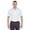 WHITE/ BLACK, variant on UltraClub Men's Short-Sleeve Whisper Piqué Polo with Tipped Collar and Cuffs - 8545