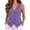 Purple, variant on Womens Vest Top - Cotton Linen Shirts Summer 2026 Button Down Tank Tops Business Casual Boho Sleeveless Blouses