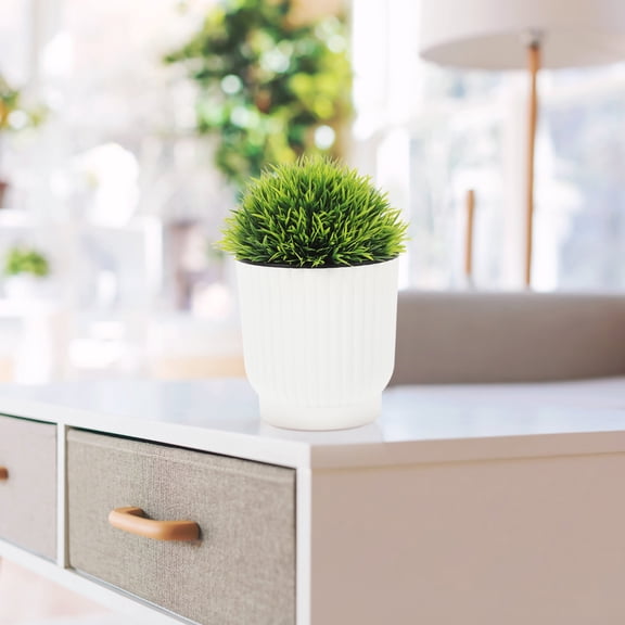 OFFIGAM 4-Pack Self-Watering Plastic Plant Pots for Small Indoor and Outdoor Plants, Automatic Watering Garden