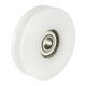 thumbnail image 1 of Ofertas Únicas Rueda de Polea de Guía de Metal U Ranura Profunda de 5mm Blanca 8x50x12mm, 2pcs, 1 of 5