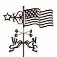 thumbnail image 3 of EZ Vane EZ1802-4S Flag Weathervane with Four Sided Mount, 3 of 4