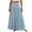 Light Blue, variant on CAIXIA Beach Skirts for Women Plus Size Trendy Color Block Stretchy Spring Summer 2026 High Waisted Cocktail Wedding Long Silk Midi Skirt