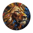 thumbnail image 4 of WYYP Waterproof Resistant Fabric 100% Polyester Fiber Tablecloth - A Majestic Lion Design White, 4 of 8