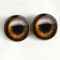 thumbnail image 2 of Medium Brown Dog Sew-On Button Glass Eyes, 2 of 8