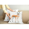 thumbnail image 2 of Ambesonne Antelope Throw Pillow Cover 2 Pack, Thomson's Gazelle Cartoon, 18", Multicolor, 2 of 7