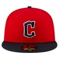 thumbnail image 2 of Men's New Era  Red/Black  Cleveland Guardians  Authentic Collection On Field 59FIFTY Fitted Hat, 2 of 5