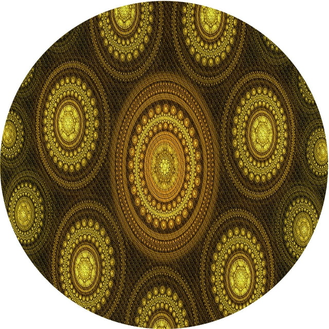 Ahgly Company Tapis d'Intérieur Lavables en Machine, Ronds de Nuit Transitionnel, Ronds de 4'