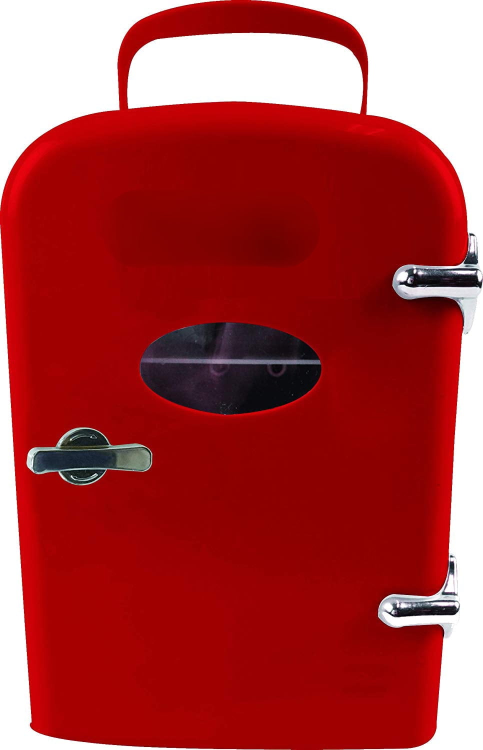Portable Retro 6can Mini Fridge Red