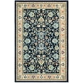 thumbnail image 3 of Unique Loom Sialk Hill Collection Area Rug - Washington (6' 1" x 9' Rectangle Navy Blue/Cream) Floral Traditional Perfect For Living Room Bed Room Dining Room Office, 3 of 9