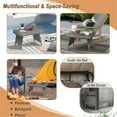 thumbnail image 4 of Pemberly Row Patio Folding Wicker Side Coffee Table Poolside Garden Lawn Bistro, 4 of 8