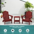 thumbnail image 3 of KINGYES Folding Adjustable Adirondack Chair, All Weather Use Reclining Adirondack Chair, HDPE Adirondack Outdoor Chair - Red, 3 of 9