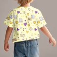 thumbnail image 4 of Short Sleeve Printed Round-Neck T-Shirt for Kids , Soft Polyester-Spandex Blend , Breathable Fabric , Loose Fit , Leak-Shoulder Design , Green Color, 4 of 9