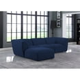 thumbnail image 4 of Meridian Furniture Miramar Navy Durable Linen Textured Modular Sectional, 4 of 19