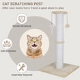 thumbnail image 6 of Cat Scratching Post 34 Inches Heavy Duty and Thicker Cat Scratching Post Sisal Rope with Hanging Ball and Mice Scratching Post for Indoor Cats and Adult(Beige), 6 of 7