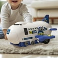 thumbnail image 2 of Juego de juguetes de avión, rompecabezas, juguetes educativos para niños con Mini coches, juego de simulación para niños pequeños, regalos para niñas Azul, 2 of 9