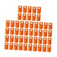 thumbnail image 1 of 50 piezas de cubiertas para postes de cercado de trampolines, protectores de extremo, reparación de redes de trampolines Naranja, 1 of 8