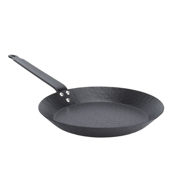 Frying Pan Skillet, Smokeless Carbon Steel Skillet with Handle, Easy to Clean Lightweight Nonstick Skillet, Oven Safe Carbon Fry Pan for Indoor Outdoor Cooking, Stove or Grill