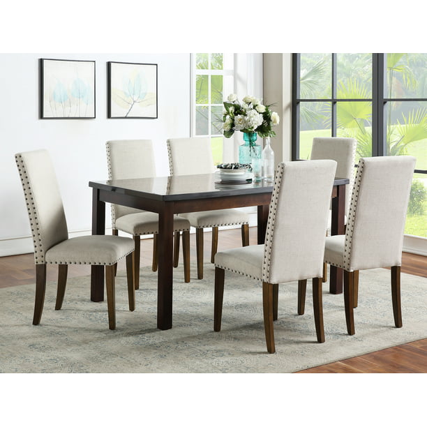 Modern Fabric Upholstered Dining Chair, Bhg Parsons Dining Room Table Chair Beige