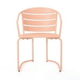 thumbnail image 4 of Monica Outdoor 3 Piece Iron Bistro Set, Matte Coral, 4 of 13