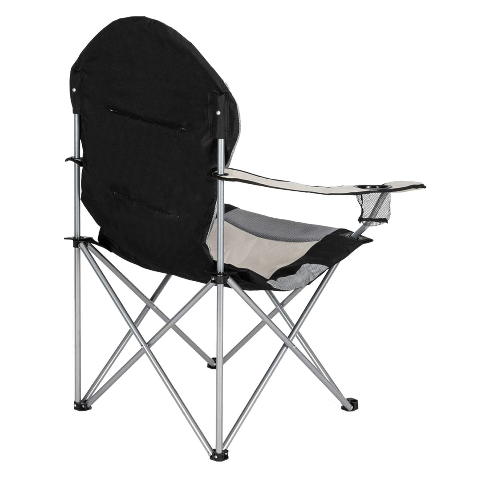 Medium Camping Fishing Chair - Foldable, Durable & Anti-Fouling Black White
