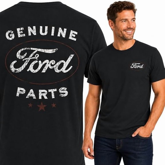 Wild Bobby Genuine Ford Parts Vintage Distressed Cars and Trucks Men's Graphic T-Shirt