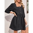 thumbnail image 3 of Vestido vaquero Sidefeel 2025 Fashion para mujer negro talla L, 3 of 7