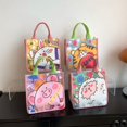 thumbnail image 4 of Bolso pequeño con dibujos animados, estilo fresco, bolso de lona para mujer, bolso de mano de algodón y lino, bolso de mano, mini bolso de almuerzo a rayas, 4 of 6