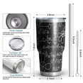 thumbnail image 6 of 30oz Math Equations Chemistry Structures Black Pattern Tumblers Stainless Steel Tumbler with Lid and Straw,Vacuum Insulated Double Wall Travel Tumbler Cups Mug with Cleaning Brush for Coffee,Tea, 6 of 7
