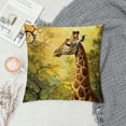 thumbnail image 2 of GOSMITH  African Animals Leopard Throw Pillow Covers Giraffe Elephant Horse Zebra Decorative Pillows Case Outdoor Cushion Covers for Couch Sofa Bed Home Decor, 2 of 5
