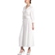 thumbnail image 4 of Vestido Maxi con Pliegues de Manga 3/4 para Mujer Chic INSPIRE, Cuello en V, Cinturón, Talla XS, Blanco, 4 of 6
