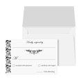 thumbnail image 1 of Tarjetas de devolución de boda RSVP con impresión superfina en forma de S, 10 x 15 cm, paquete de 50, 1 of 6