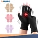 thumbnail image 2 of 1 par de guantes de compresión de cobre para artritis sin dedos, guantes de terapia para hombres y mujeres, guantes de compresión de presión en la palma, alivio del dolor de muñeca, 2 of 5