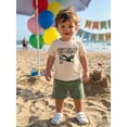 thumbnail image 6 of BemeyourBBs Kids Toddler Baby Boys Birthday Outfit 1 2 3 4 Years Old Birthday Clothes Short Sleeve Letters Print T-shirt with Elastic Waist Shorts Set Baby Boy Summer Hunting Outfit, 6 of 9