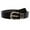 Black, variant on Stunning Croco Print Leather Belt with Triple Holder & Equestrian Buckle