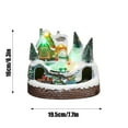thumbnail image 4 of Rotating Train Desktop Ornament - Glowing Light & Music Holiday Village Scene Decor, Resin Xmas Festive Atmosphere Decor, USB/Battery Powered(A), 4 of 8