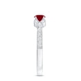 thumbnail image 3 of Rosec Jewels Ruby Diamond Engagement Ring for Women - Vintage Style Ring - AAA Quality Certified - with Jewelry Box, 18K White Gold, US 9.00, 3 of 8