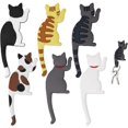 thumbnail image 1 of Set of 6 cat-shaped refrigerator magnets for kitchen, office, photo, me, 1 of 5
