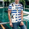 thumbnail image 6 of KLL Bulldog Friend for Men's Baseball Shirts,Short Sleeve Casual Shirts Button Down Shirt for Men Beach Summer Wedding Shirt-XX-Large, 6 of 7