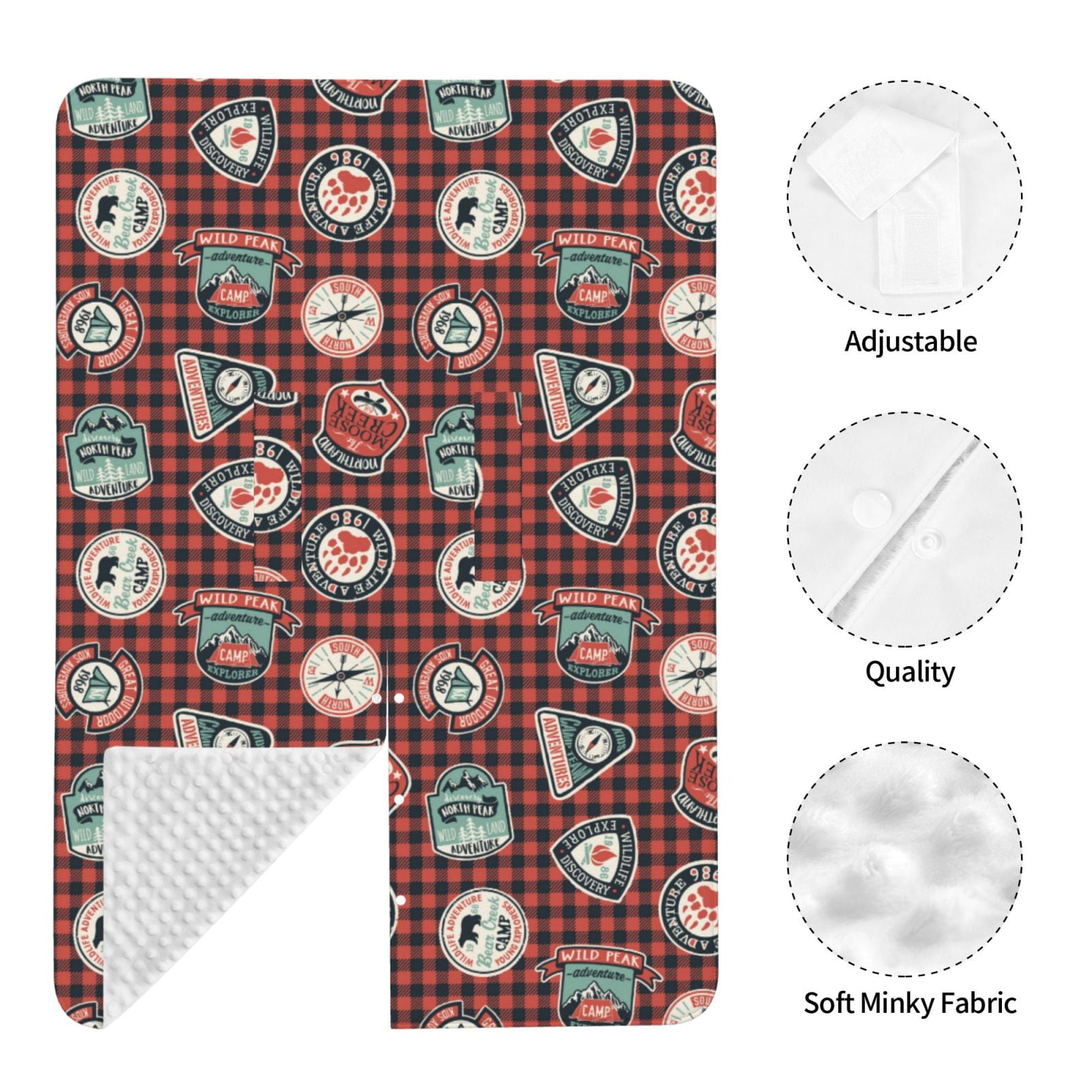 Car Seat Cover Baby - Mountain Adventure Badges Breathable Infant Car Seat Cover for Baby Carseat, Lightweight Comfort Baby Essentials Must Haves Newborn Stuff for Girl Boy